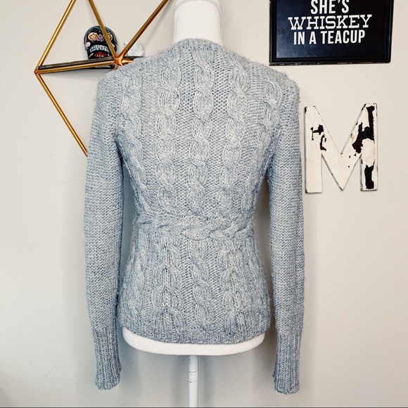 Anthro Kenji alpaca wool Knit gray sweater H1321 - Picture 5 of 9